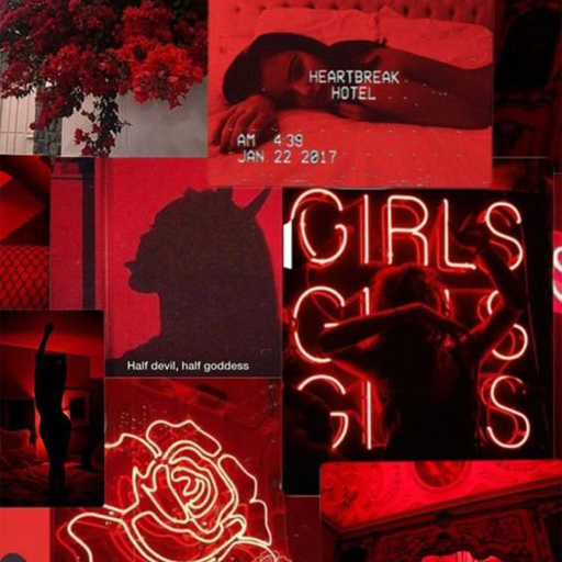 Red Collage Wallpaper 4K 2021