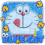 Kawaii Blue Cat Diamond Theme icon