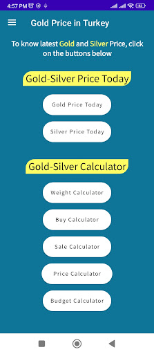 Android application Gold Price in Turkey screenshort