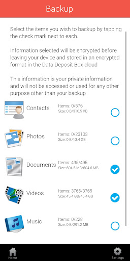 Data Deposit Box Screen 2