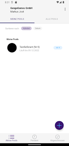 Android application Pool It screenshort