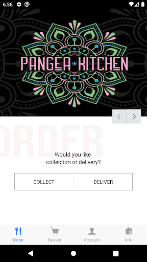 Android application Pangea Kitchen screenshort