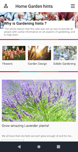 Android application Home Garden hints screenshort