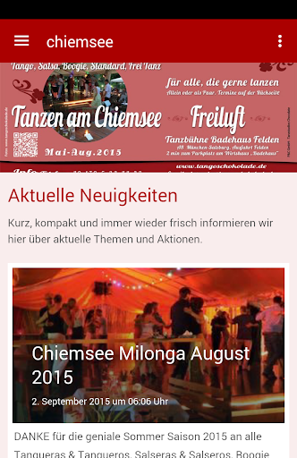 Android application Tango Chocolate Chiemsee screenshort