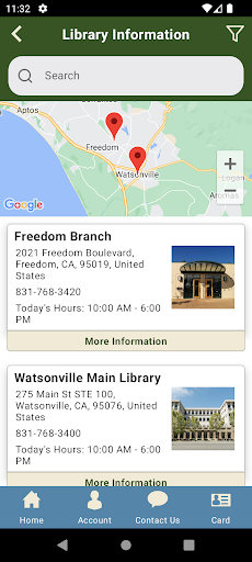 Watsonville Library App Screen 3