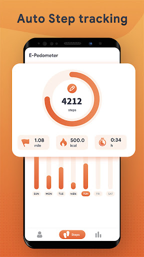 E-Pedometer: Step Tracker Screen 2