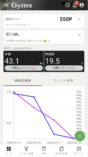 Gyms パーソナルジム専用 顧客管理アプリ Screen 2