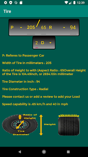 Android application Wheel Types screenshort