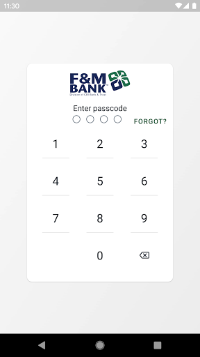 Android application F&M Bank Mobile screenshort