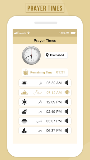 Qibla Compass & Prayer Timings Screen 3