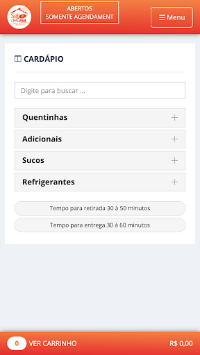 Sabor de Casa Delivery Screen 2