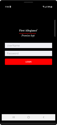 Android application First Allegiance screenshort