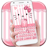 Pink Kitty Bowknot Keyboard icon