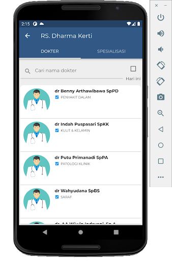 Android application RS Dharma Kerti Mobile screenshort