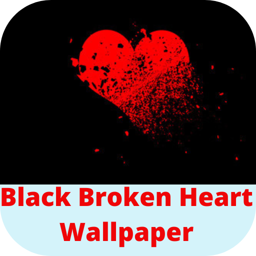 black broken heart wallpaper logo