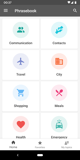 Android application Your German Phrasebook screenshort