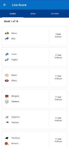 2022 NFL Live , Rosters