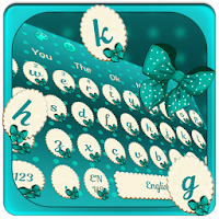 Turquoise Polka Dot keyboard Theme