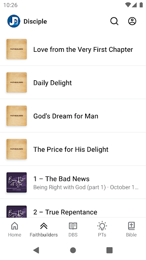 Screenshot of Jesus Disciple