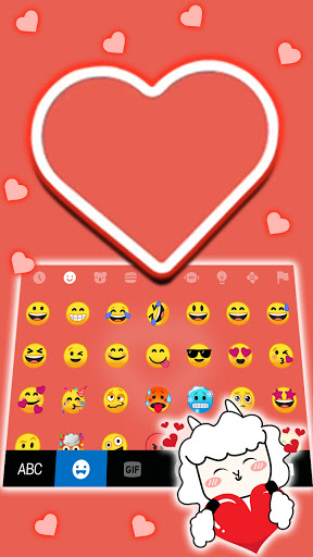 Heart Doodle Live Keyboard Bac Screen 3