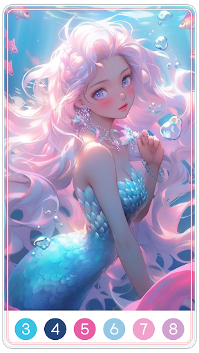 Little Mermaid Paint by Number Screen 2