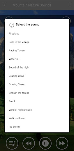 Mountain Snow Nature Sounds Screen 2