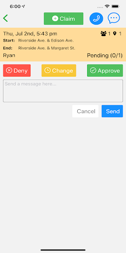 FrontSeat (Driver App) Screen 3