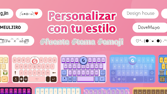 Teclado Diseñado: tema, fuente Screenshot