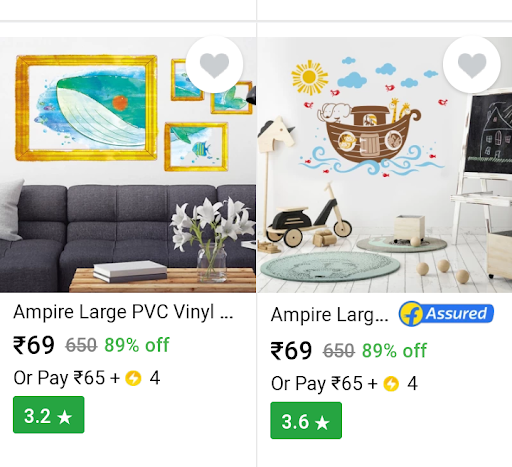 Android application 5 rupees shopping app screenshort