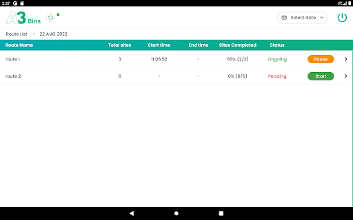 A3 - Bins Screen 3