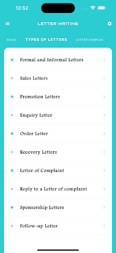 English Letter Writing Screen 2