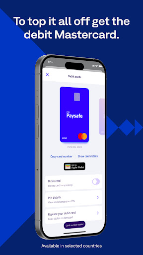 Screenshot of PaysafeCard - prepaid payments