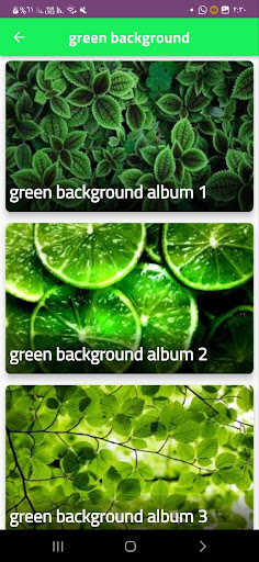 Android application green background screenshort