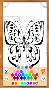 Coloring Butterfly By Glitter