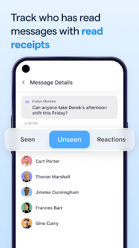 Screenshot of Breakroom Chat & Scheduling