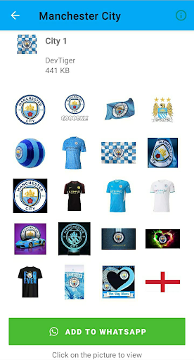 Android application Manchester City Stickers screenshort