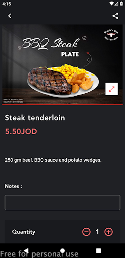 SteaksOut Screen 2