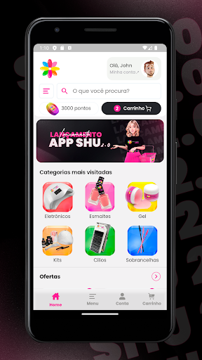 Android application Shopping das Unhas screenshort