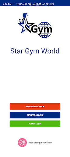 Android application Star Gym World screenshort