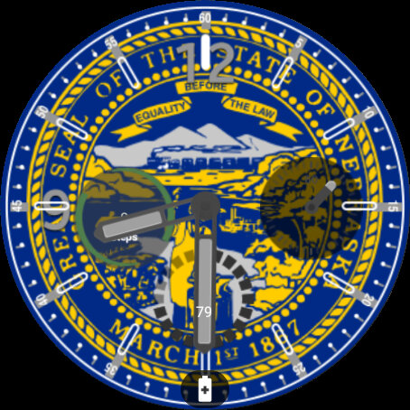 Nebraska Flag Watchface Screen 3