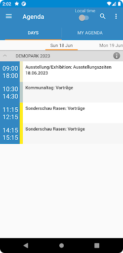 Android application Demopark 2023 screenshort