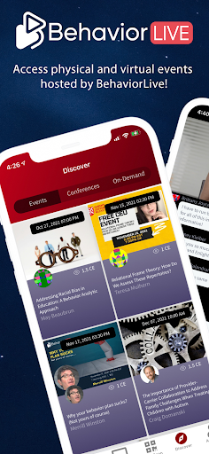 Android application BehaviorLive screenshort