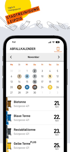 Android application Stadtreinigung Leipzig screenshort