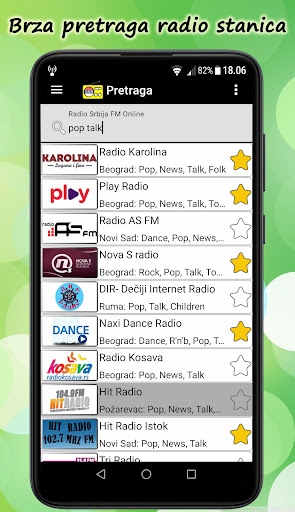 Radio Serbia Live station Screen 3