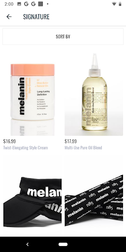 Melanin Haircare Screen 3