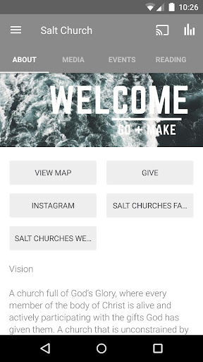 Android application Salt Churches screenshort