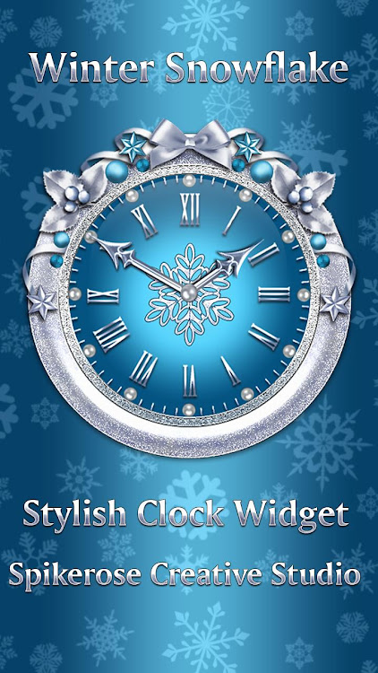 Winter Snowflake Clock Widget - 1.0 - (Android)