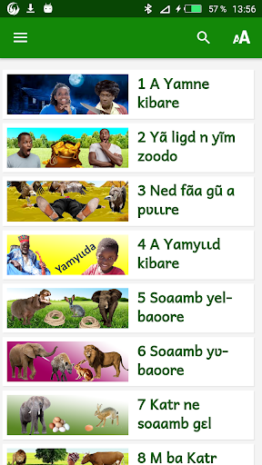 Android application Contes moore vol1 screenshort