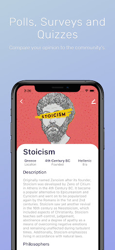 Socraly Philosophy App Screen 3