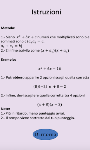 Gioco di fattorizzazione Screen 3